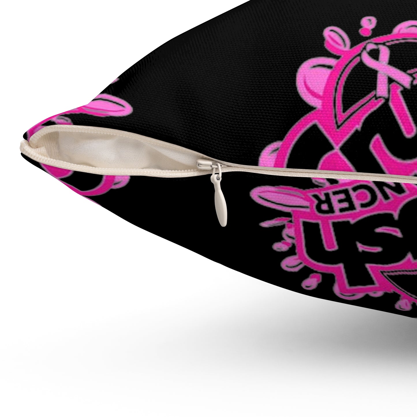 Crush cancer Spun Polyester Square Pillow