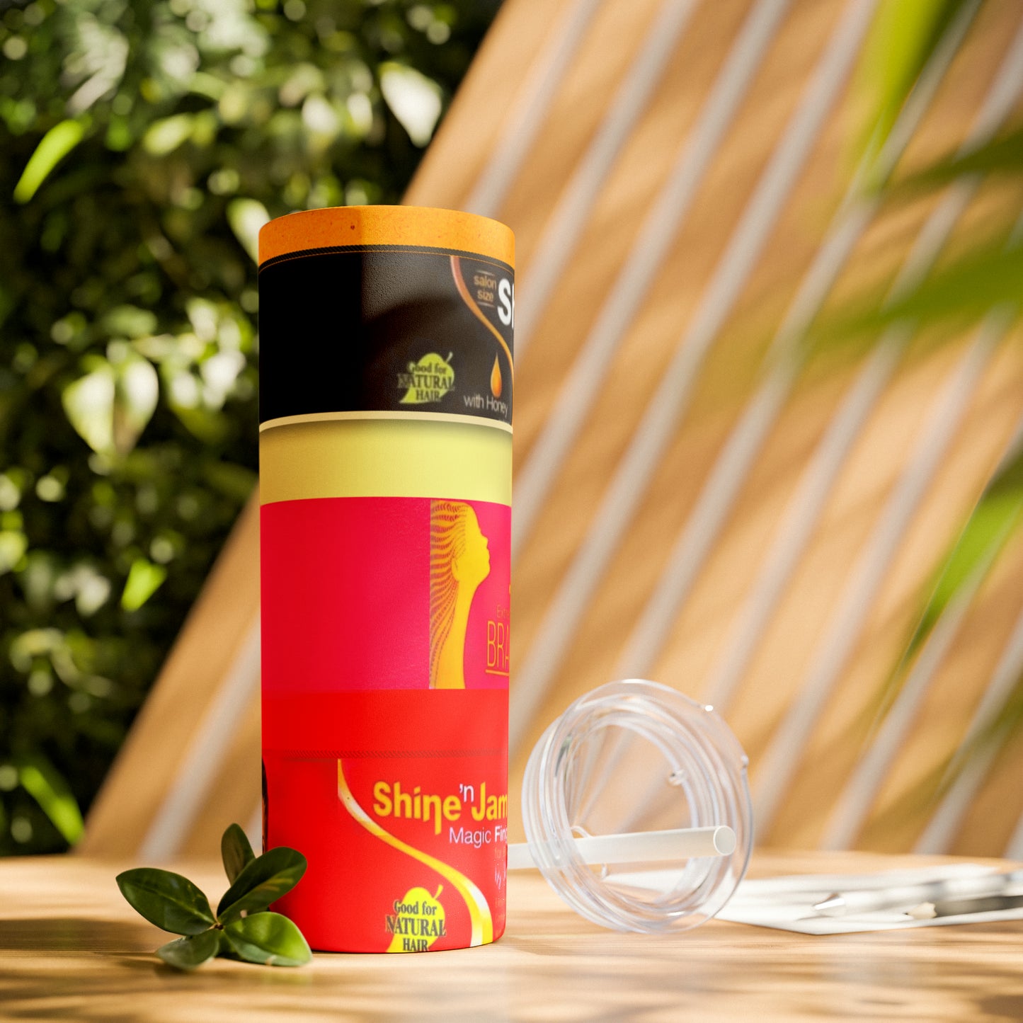 Shine jam Skinny Tumbler with Straw, 20oz