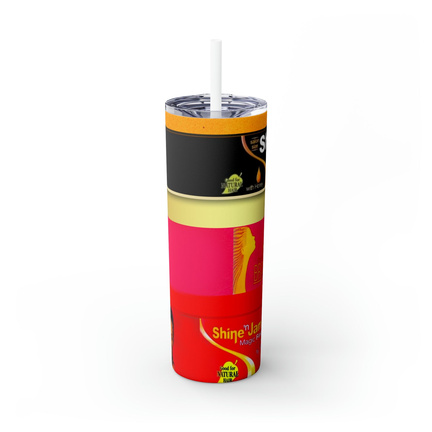 Shine jam Skinny Tumbler with Straw, 20oz