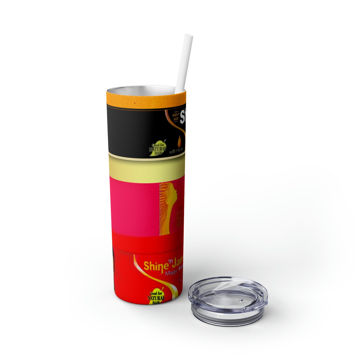 Shine jam Skinny Tumbler with Straw, 20oz