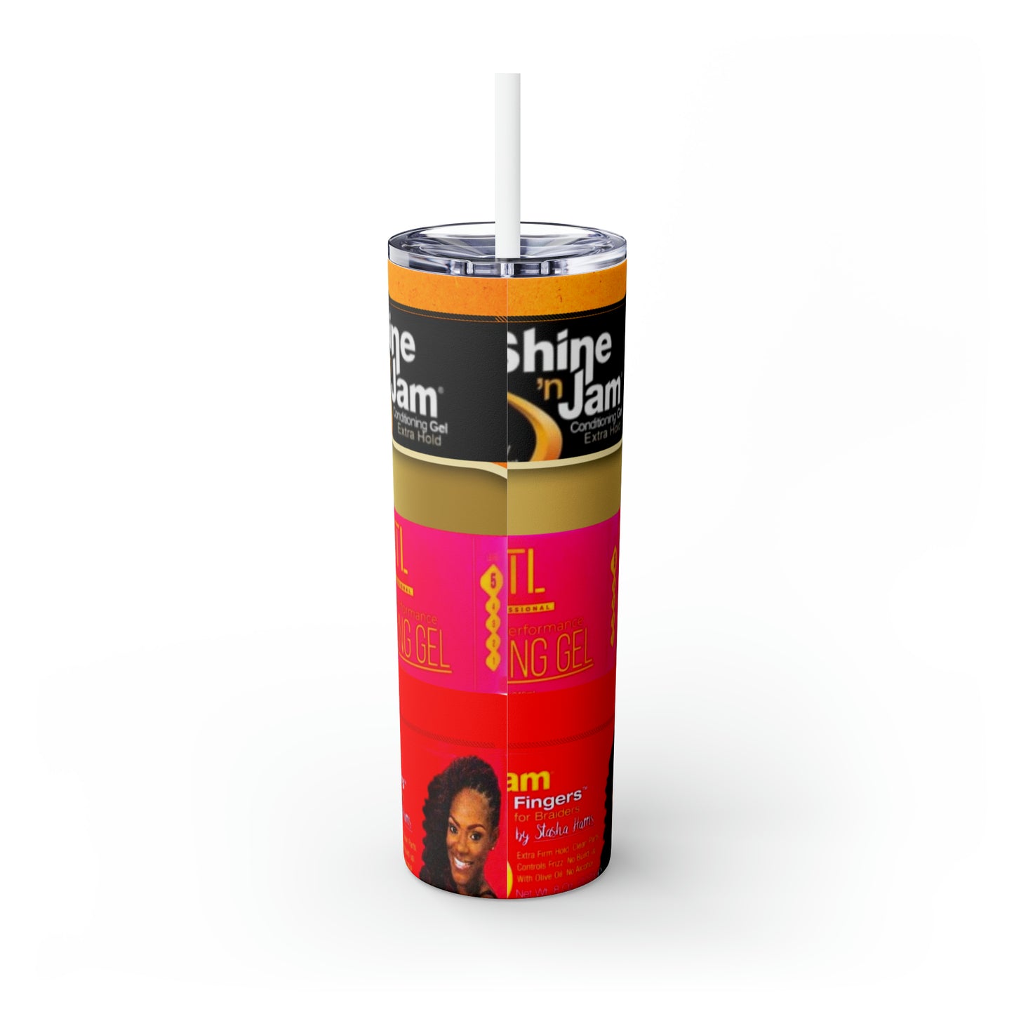 Shine jam Skinny Tumbler with Straw, 20oz