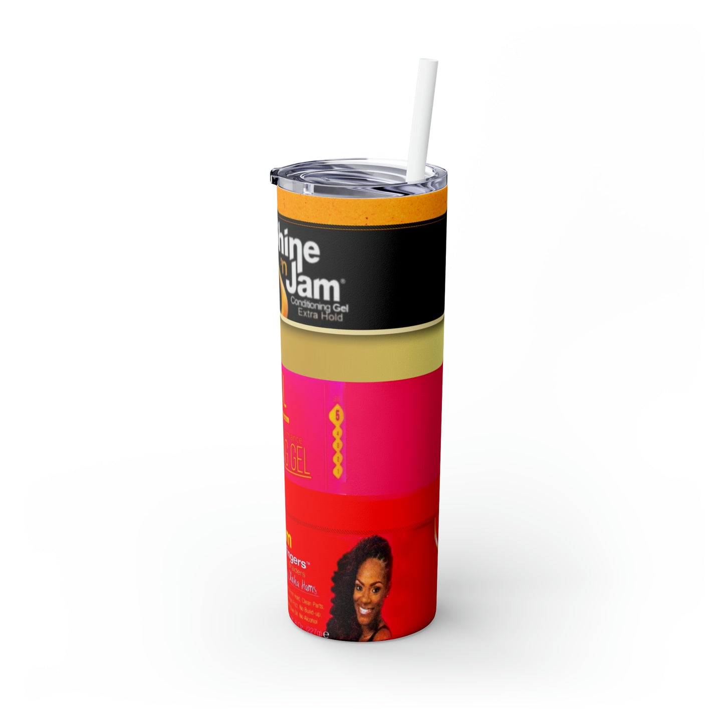 Shine jam Skinny Tumbler with Straw, 20oz
