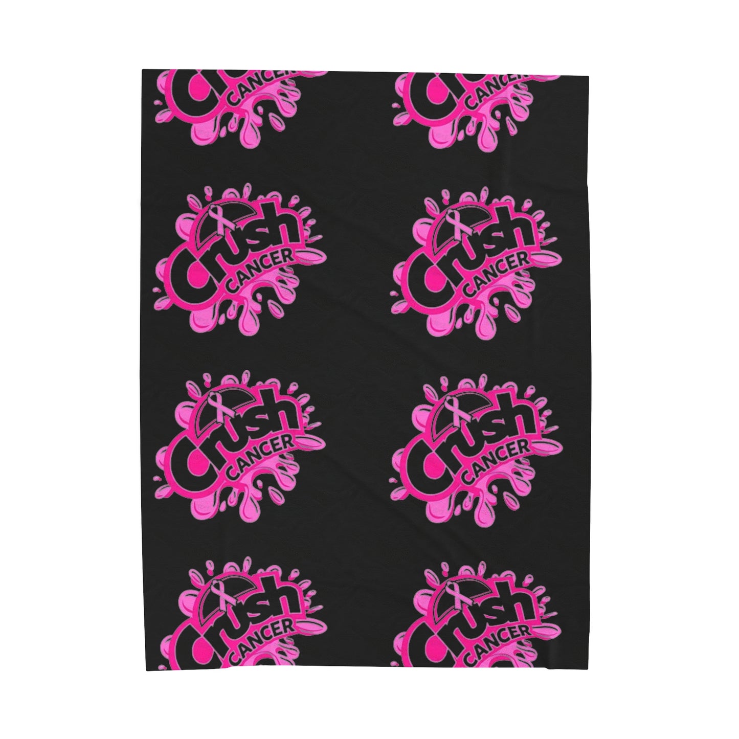 Crush cancer Velveteen Plush Blanket