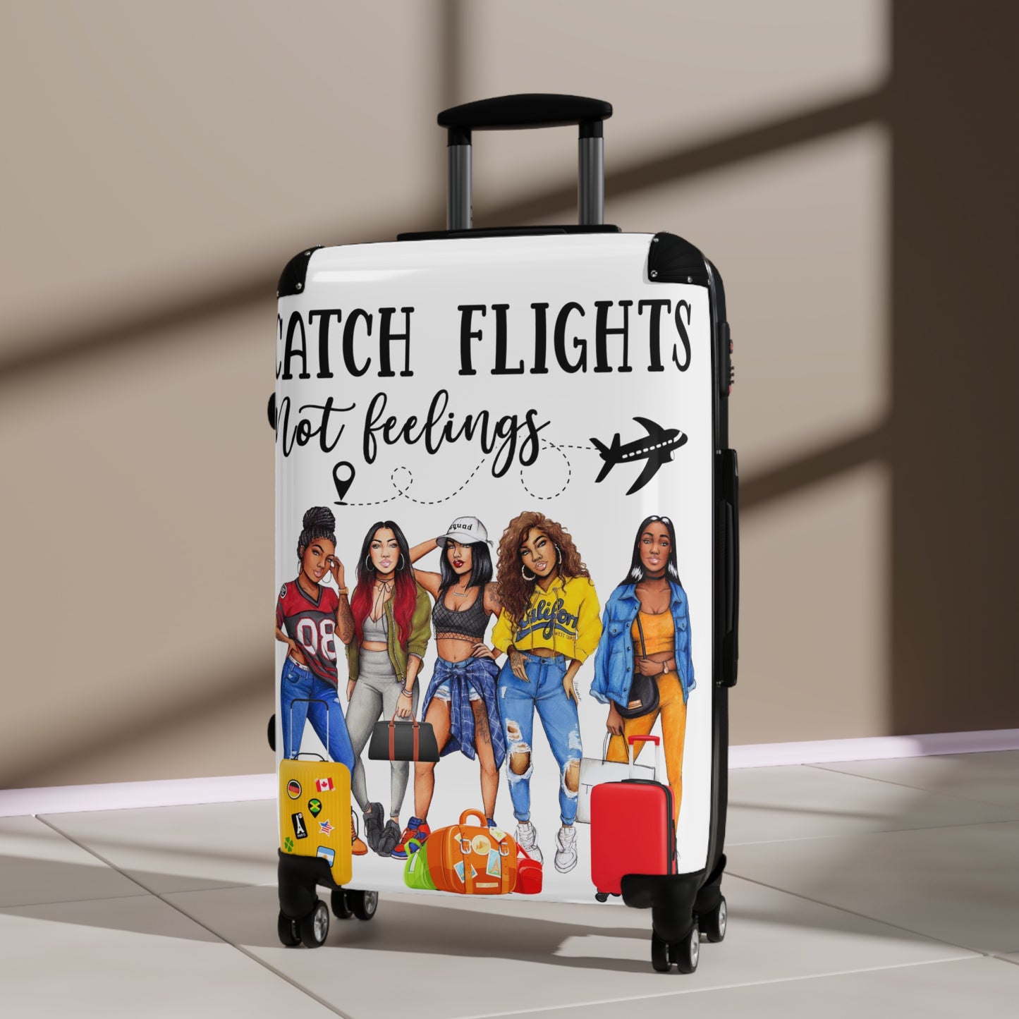 catch flights not feelings Suitcase