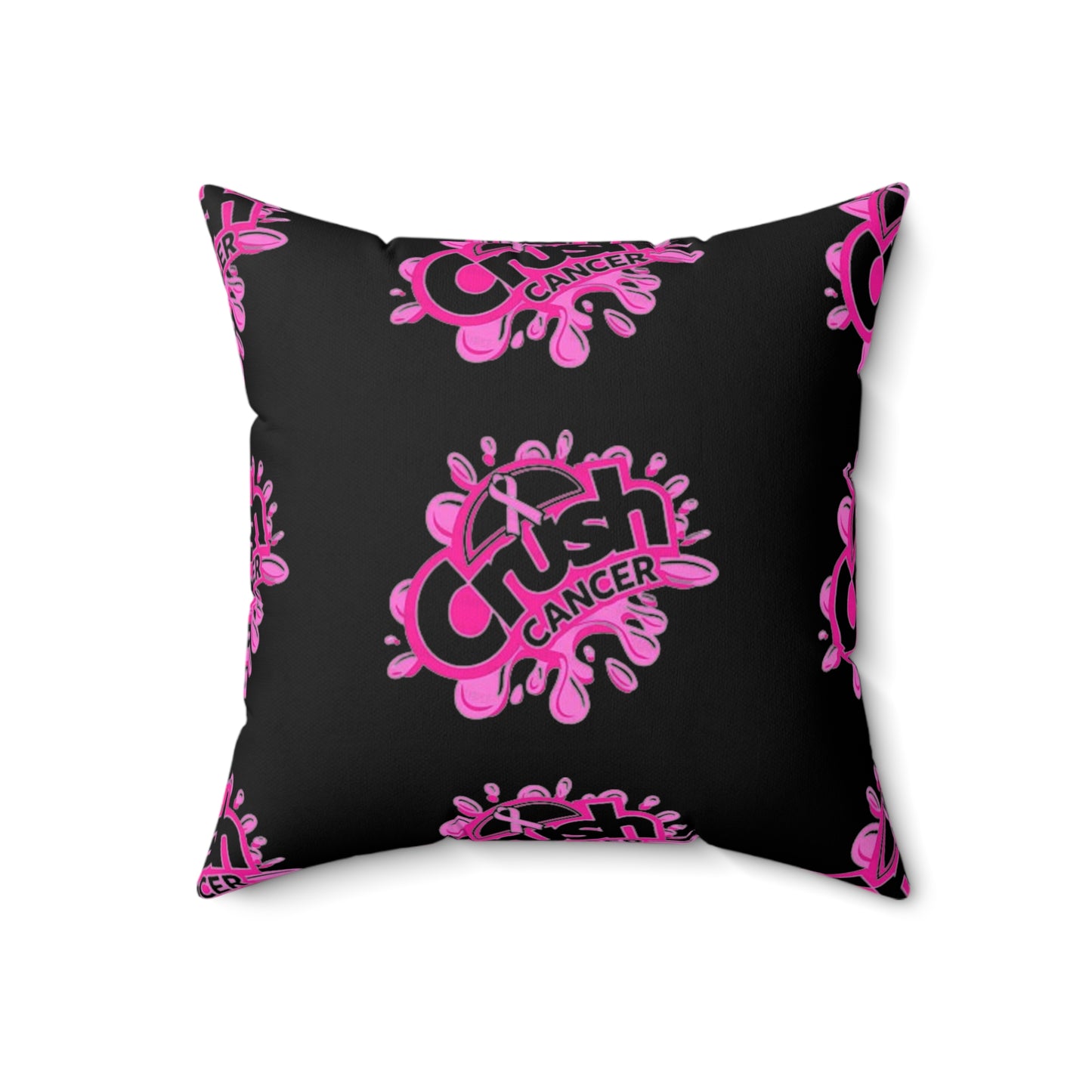 Crush cancer Spun Polyester Square Pillow
