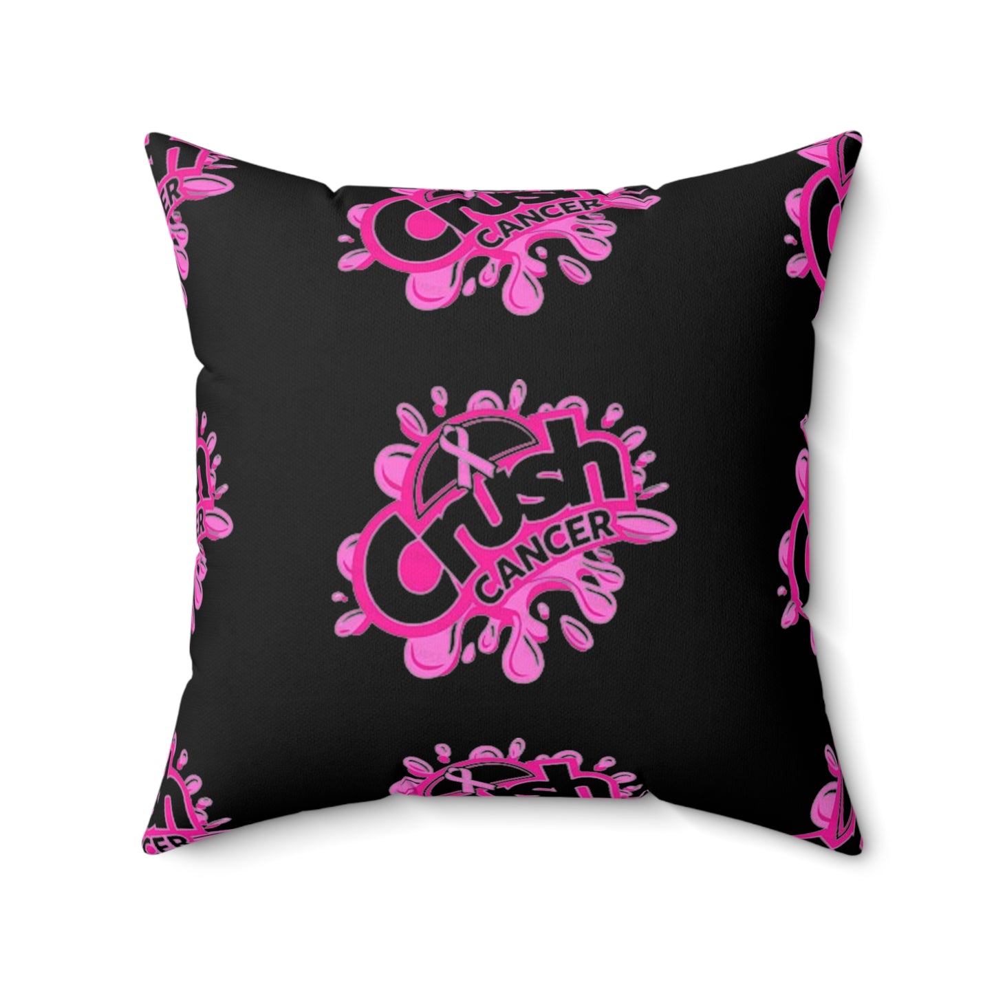 Crush cancer Spun Polyester Square Pillow