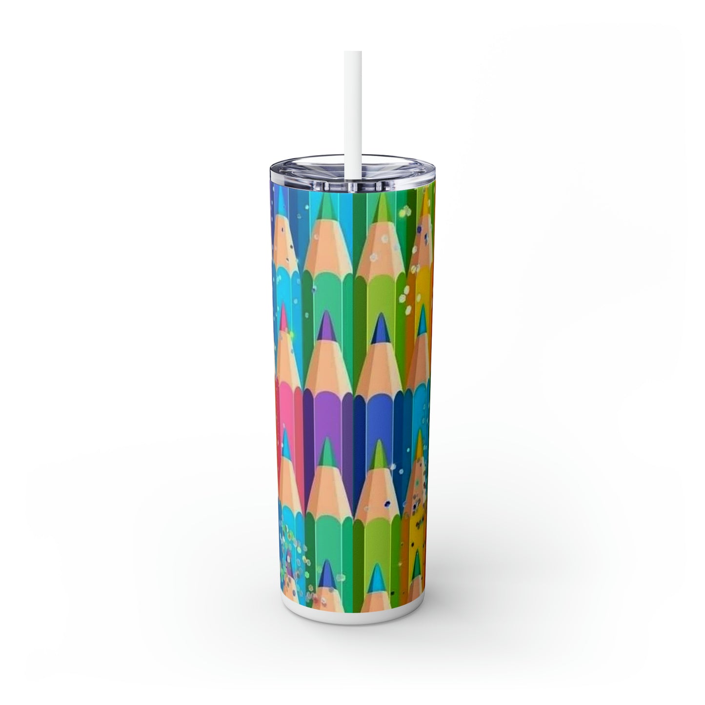 Teacher Skinny Tumbler with Straw, 20oz
