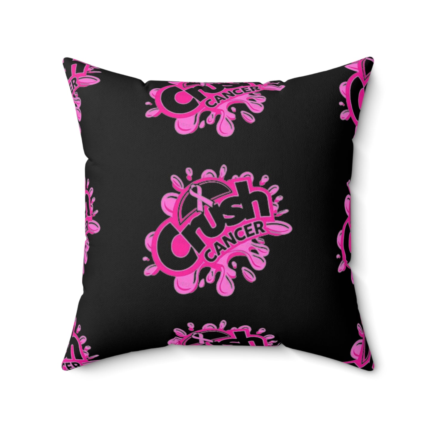 Crush cancer Spun Polyester Square Pillow