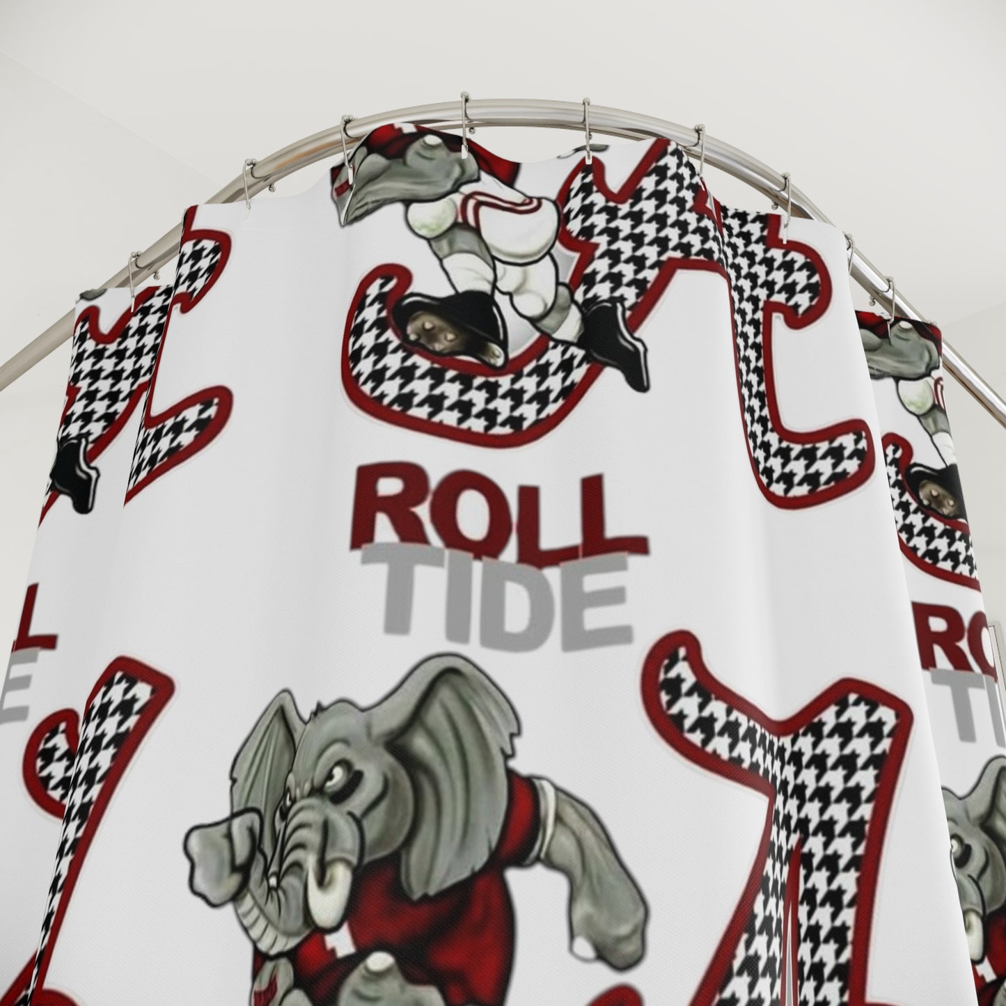 Roll tide Polyester Shower Curtain