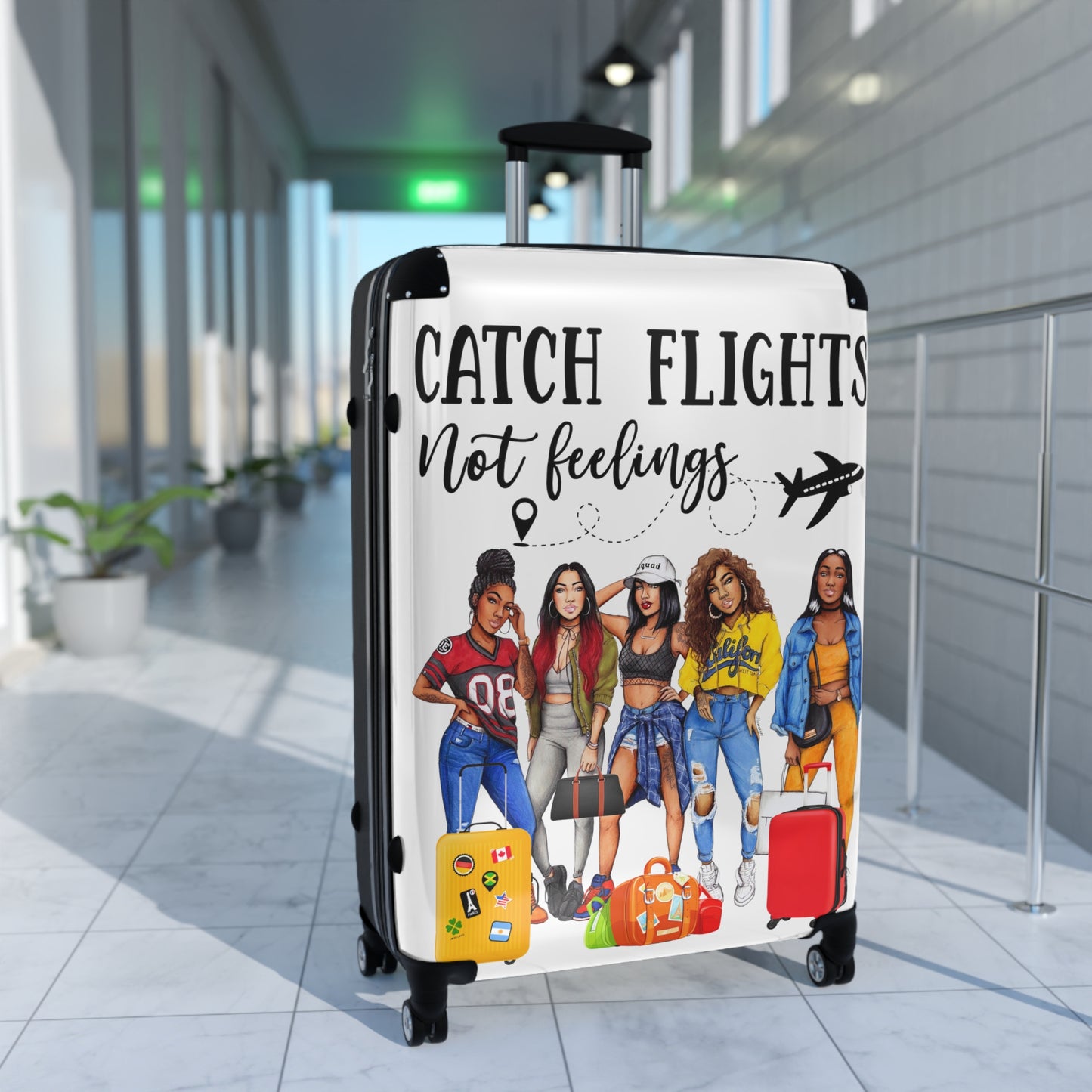 catch flights not feelings Suitcase