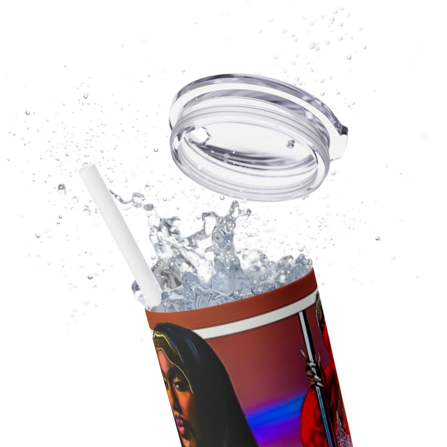 P valley Skinny Tumbler with Straw, 20oz