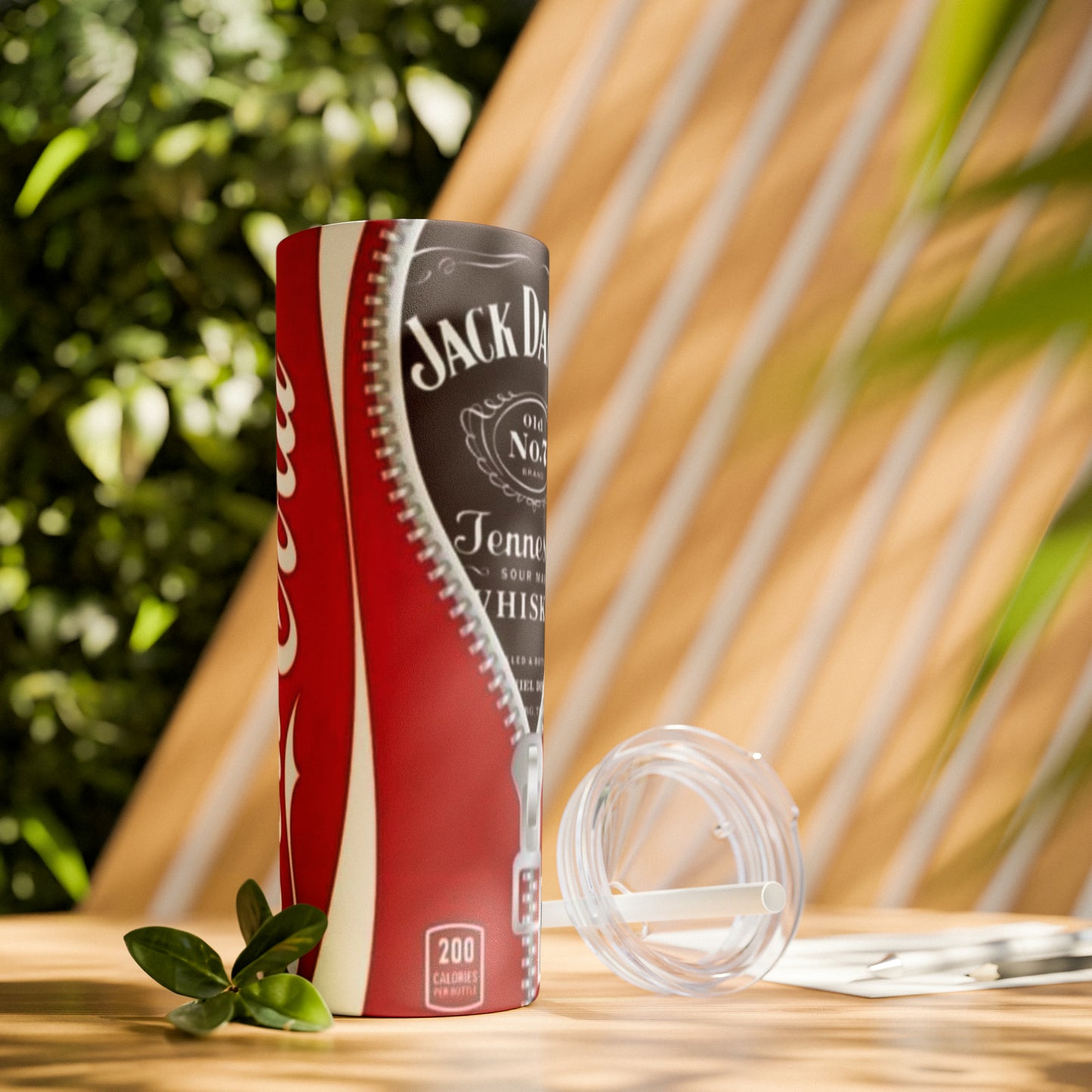 Cola Skinny Tumbler with Straw, 20oz