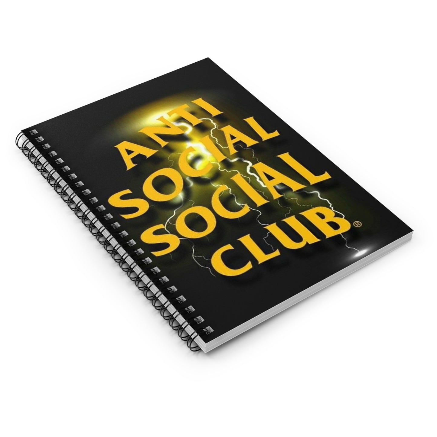 Anti social club Spiral Notebook - Ruled Line