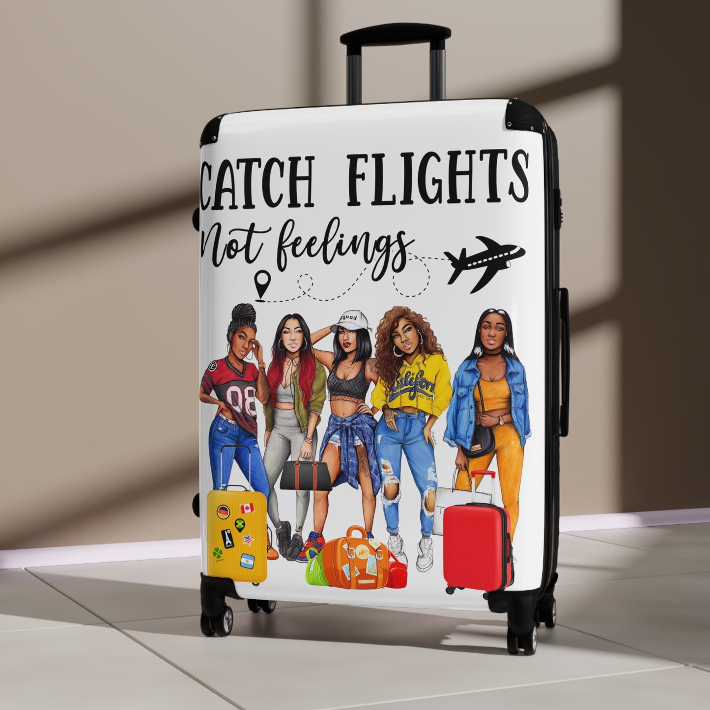 catch flights not feelings Suitcase