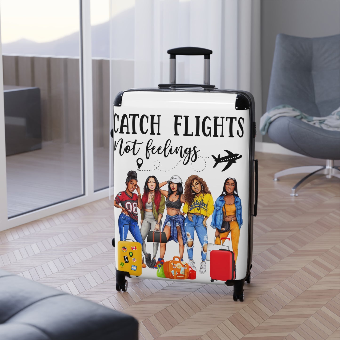 catch flights not feelings Suitcase