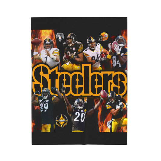Velveteen Plush Steelers Blanket