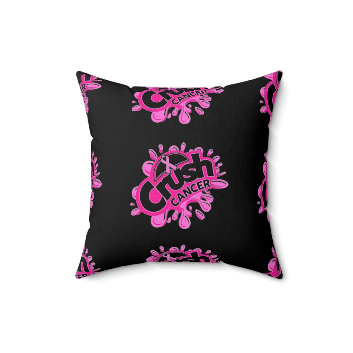 Crush cancer Spun Polyester Square Pillow